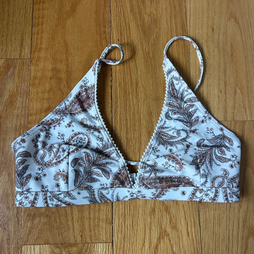 Paisley Print Bikini Top